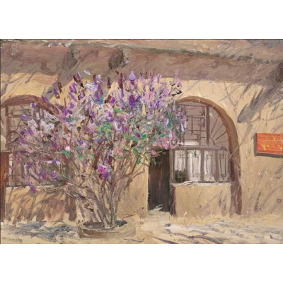 紫丁香盛开的枣园毛泽东旧居