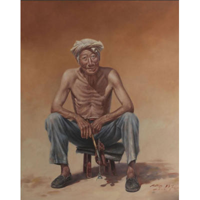 背靠黄河面对着天