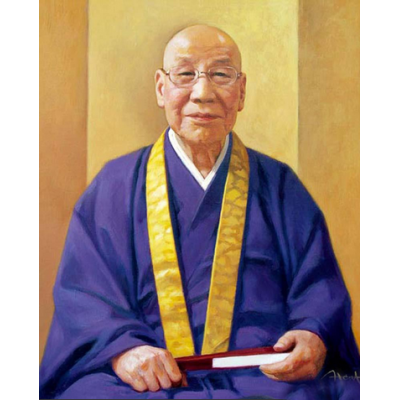 慈善为怀-日本佛教领袖、天台宗座主半田孝淳肖像