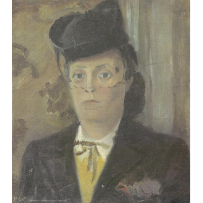 戴面纱帽的自画像