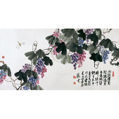 雨过葡萄涨新绿