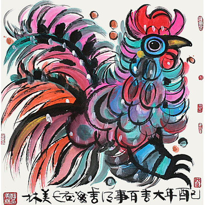 韩美林 大吉图-韩美林的动物画作品