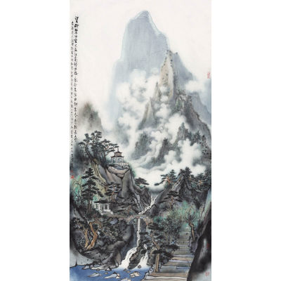 方骏烟水江南138x68cm