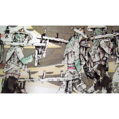 张道兴书画作品《结缆绳》