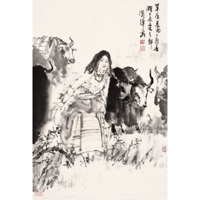 刘国辉 草原晨曲图