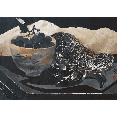 《故土乡气》 水墨设色纸本 69