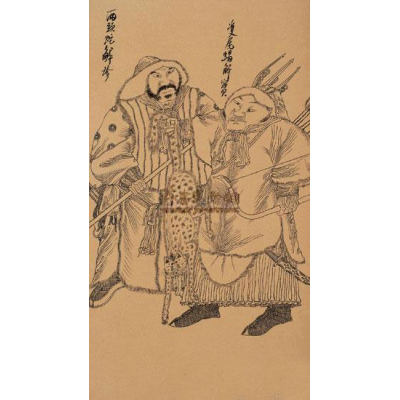 水浒人物八十图·解珍-解宝