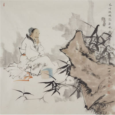 茶烟轻飏落华风