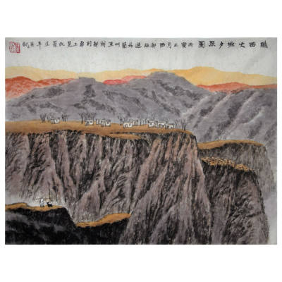 陇西大塬夕照图